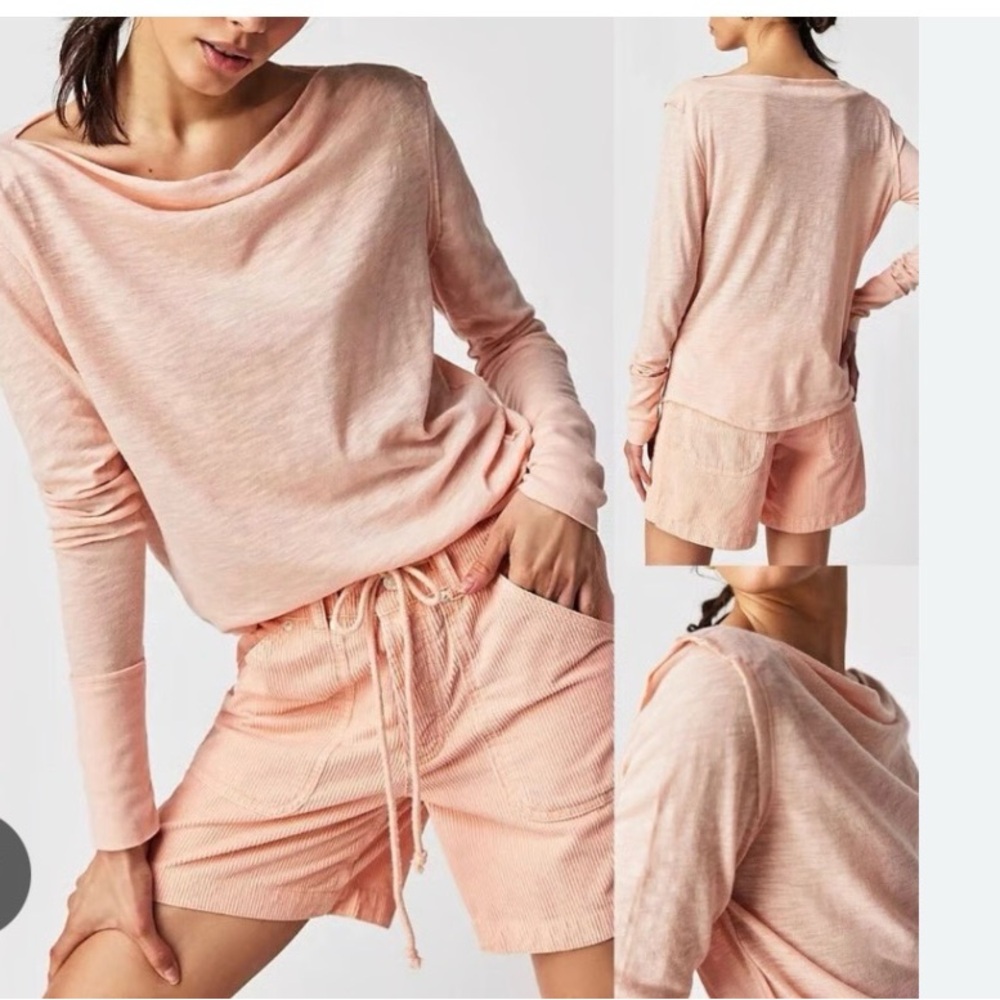 Free People We The Free Kimmi Long Sleeve Top Size Small